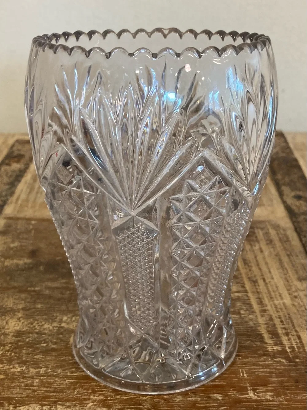 Pressed Glass U.S. Glass Co Panama Celery Server / Spooner - Picture 8 of 15